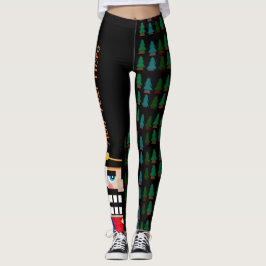 Personalisierte Weihnachtsnachtscreme im Wald Leggings