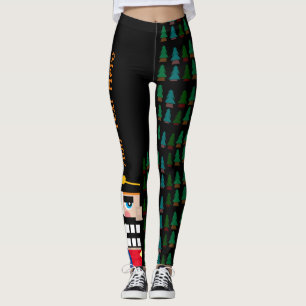 Personalisierte Weihnachtsnachtscreme im Wald Leggings