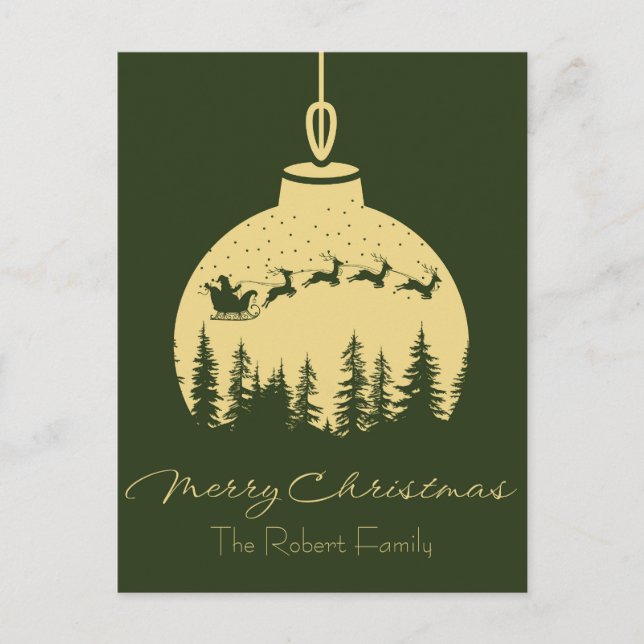 Personalisierte Weihnachtsornamente-Design-Postkar Feiertagspostkarte (Vorderseite)