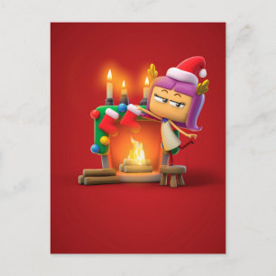 Personalisierte Weihnachtspostkarte für Virgo Postkarte