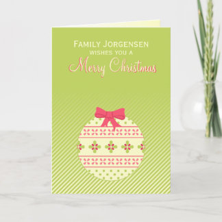Personalisierte Weihnachtsschmuck Feiertagskarte