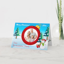 Personalisierte Weihnachtsschmuck Fotokarte 5 Feiertagskarte