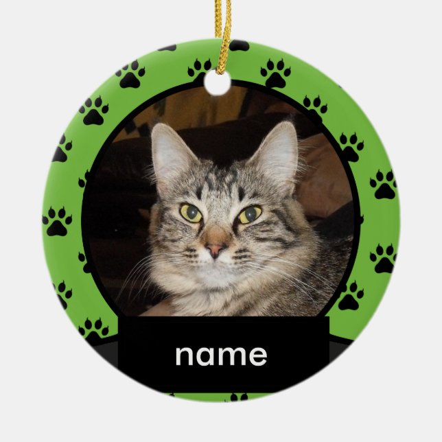 Personalisierte Weihnachtsschmuck für Ihre Katze (Vorne)