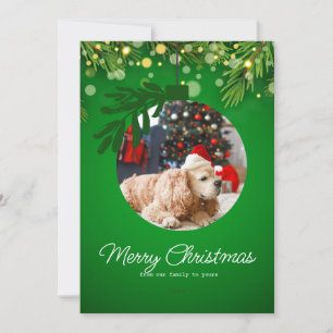 personalisierte Weihnachtsschmuck Grün Feiertagskarte