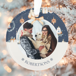Personalisierte Weihnachtsschmuck mit Foto Ornament