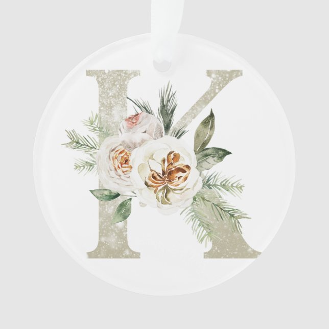 Personalisierte Weihnachtsschmuck mit Ihren Initia Ornament (Vorderseite)