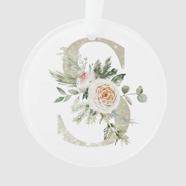 Personalisierte Weihnachtsschmuck mit Ihren Initia Ornament (Vorderseite)