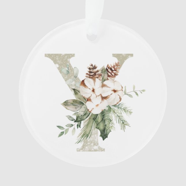 Personalisierte Weihnachtsschmuck mit Ihren Initia Ornament (Vorderseite)