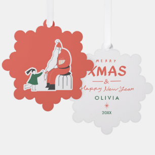 Personalisierte Weihnachtsschmuck - Niedlicher Url Ornament Karte