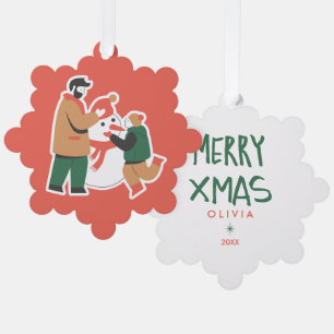 Personalisierte Weihnachtsschmuck - Niedlicher Url Ornament Karte