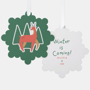 Personalisierte Weihnachtsschmuck - Niedlicher Url Ornament Karte