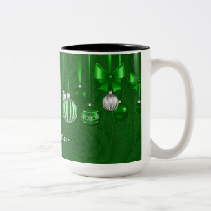 Personalisierte Weihnachtsschmuck-Tasse Zweifarbige Tasse