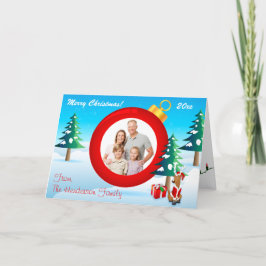 Personalisierte Weihnachtsschmuckkarte 3 Feiertagskarte