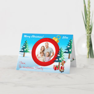 Personalisierte Weihnachtsschmuckkarte 3 Feiertagskarte