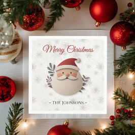 Personalisierte Weihnachtsserviette mit Namen des  Serviette