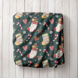 Personalisierte Weihnachtsstrumpf Fleecedecke