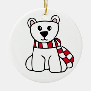 Personalisierte Weihnachtsverzierung - polarer Bä Keramik Ornament