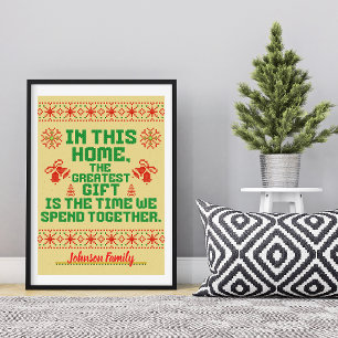 Personalisierte Weihnachtszeit der Familie "Das Be Poster