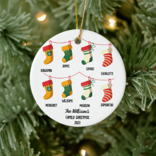 Personalisierte Weihnachtszeit mit 8 individuellen Keramik Ornament