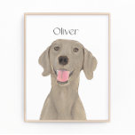 Personalisierte Weimaraner Kunst Fotodruck<br><div class="desc">Ich bin in Liebe mit dieser wunderschön detaillierten Aquarellbild eines Wehr-Maraners! Personalisieren Sie diese Kunstdrucke mit Ihrem Namen oder Monogramm, um Ihre Dekoration zu ergänzen und Schriftart zu ändern, indem Sie bei der Personalisierung die Option "Bearbeiten mit dem Designwerkzeug" auswählen. Bestellen Sie die Erholung meiner Kollektion für die süßeste Hauswärmung,...</div>