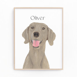 Personalisierte Weimaraner Kunst Fotodruck