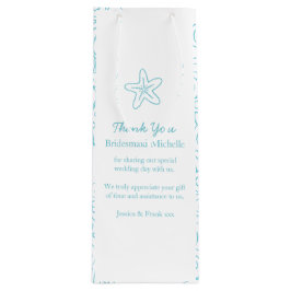 Personalisierte Weinbeutel mit Seesternblauer Gast Geschenktüte Für Weinflaschen