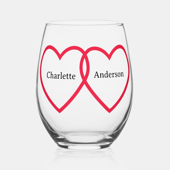Personalisierte Weingläser Weinglas Ohne Stiel (Vorderseite)