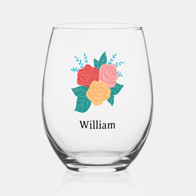 Personalisierte Weingläser Weinglas Ohne Stiel (Vorderseite)