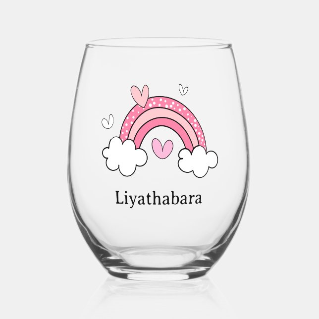 Personalisierte Weingläser Weinglas Ohne Stiel (Vorderseite)