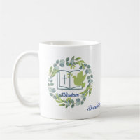 Personalisierte Weisheit Grün Danke Tasse Cup