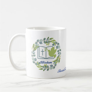 Personalisierte Weisheit Grün Danke Tasse Cup