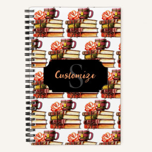 Personalisierte weiße Bücher und Tee