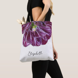 Personalisierte weiße Lavendel-Lila Tulpenblüte