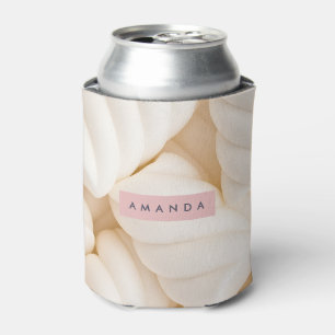 Personalisierte weisse Marshmallow-Spirale Dosenkühler