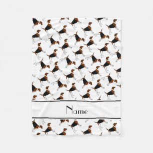 Personalisierte weiße Namenshunde des Fleecedecke