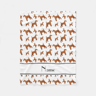 Personalisierte weiße Namenshunde des irischen Fleecedecke