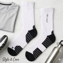 Personalisierte weiße Socken mit individuellem Nam