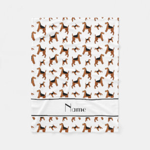 Personalisierte weiße Waliser-Terriernamenshunde Fleecedecke
