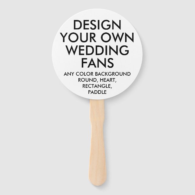 Personalisierte WEISSE WEISSBREITE FANS (10) Fächer (Vorderseite)