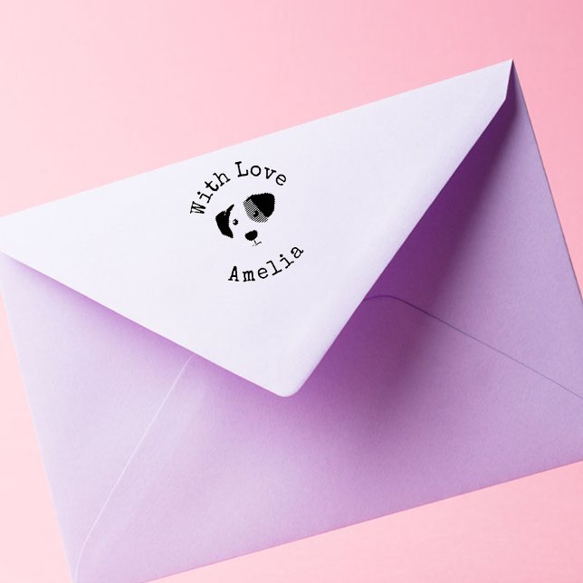 Personalisierte Welpe mit Liebe Gummi Briefmarke Gummistempel (Von Creator hochgeladen)