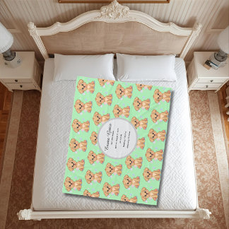 Personalisierte Welpen-Babydecke Fleecedecke
