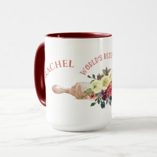 Personalisierte Welt Bestes Baker Rolling Button F Tasse