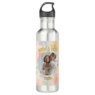 Personalisierte "Weltbeste Mama" Wasserflasche Edelstahlflasche