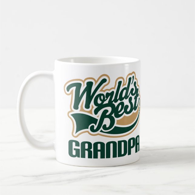 Personalisierte Weltbestes Großvater-Geschenk Tasse (Links)