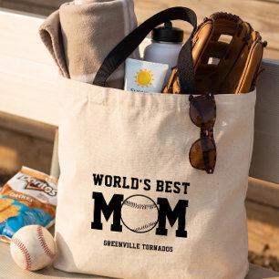 Personalisierte Welten Bestes Baseball-Mama-Gesche Tragetasche