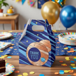 Personalisierte Weltraum-Galaxie-Geburtstags-DANKE Geschenkschachtel