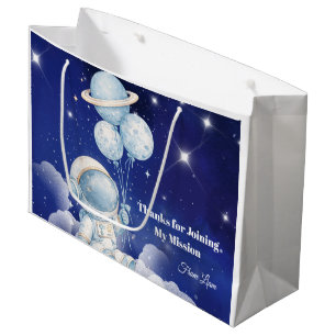 Personalisierte Weltraum-Geburtstags-Geschenktüte Große Geschenktüte