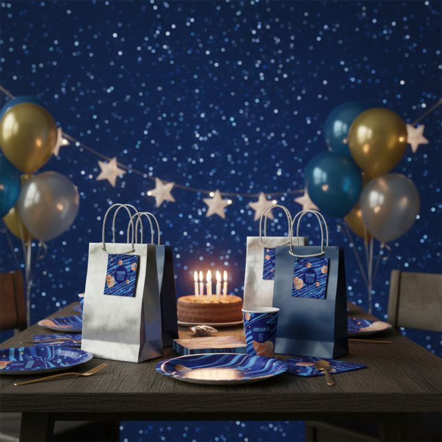 Personalisierte Weltraumgalaxie DANKE Geburtstag Geschenkanhänger (Von Creator hochgeladen)