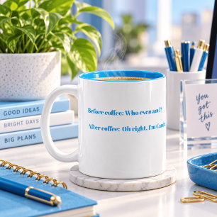 Personalisierte "Wer bin ich überhaupt?" Lustig Zweifarbige Tasse