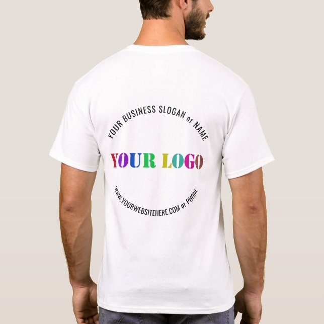 Personalisierte Werbung für Ihre Logo-Website T-Shirt (Rückseite)